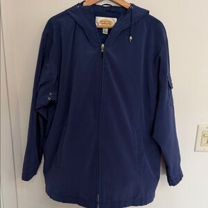 Talbots Navy Hooded Utility Jacket
